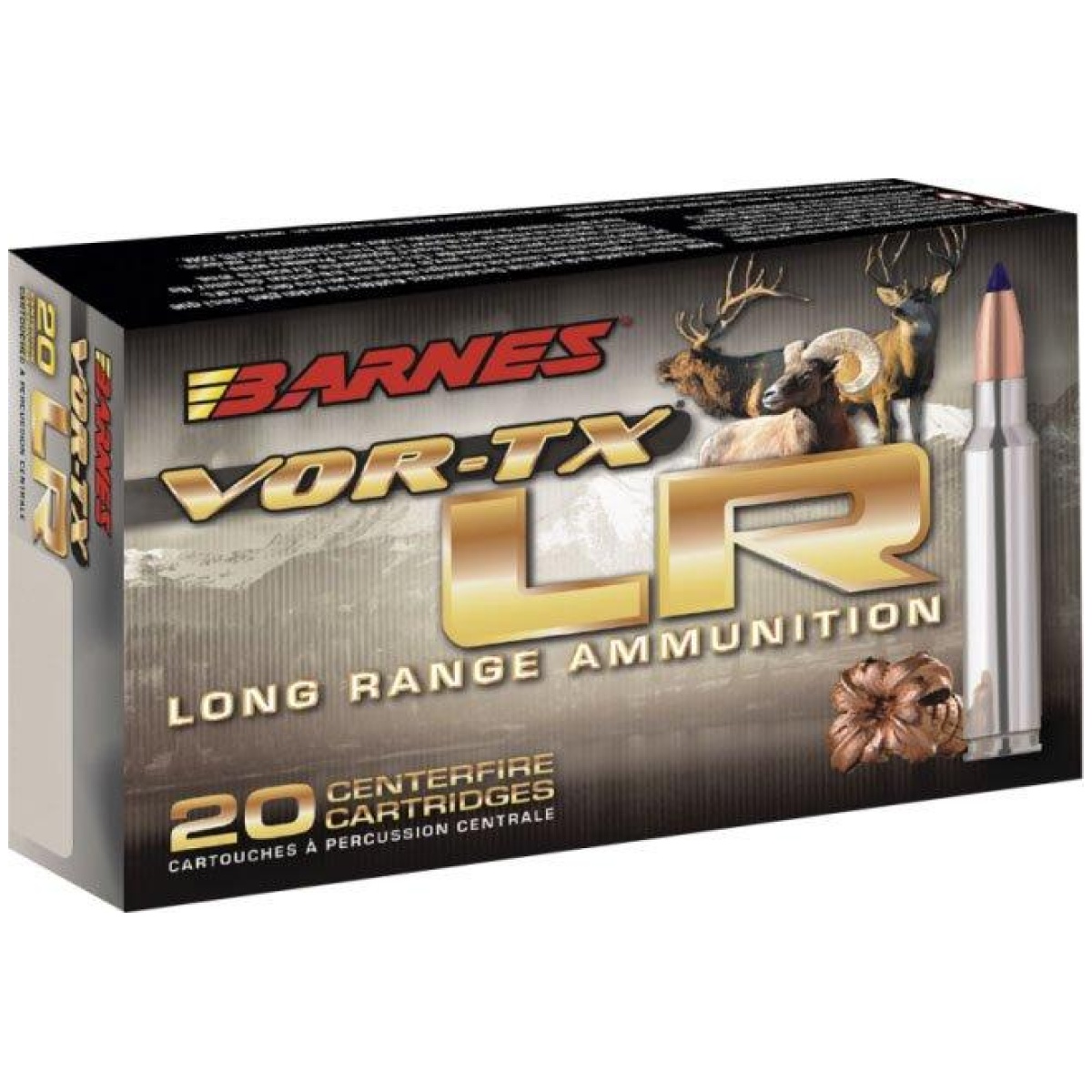 Bx29011. Jpg - barnes vor-tx long range rifle ammunition. 300 rem ultra mag 190 gr lrx-bt 3125 fps 20/ct - bx29011