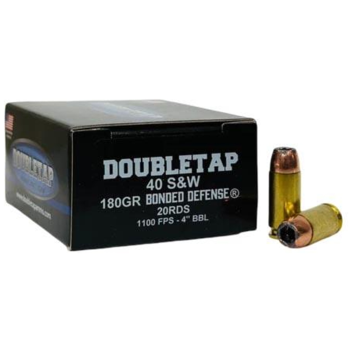 Double tap bonded defense handgun ammunition. 40 s&w 180gr jhp 1100 fps 20/ct - image 1