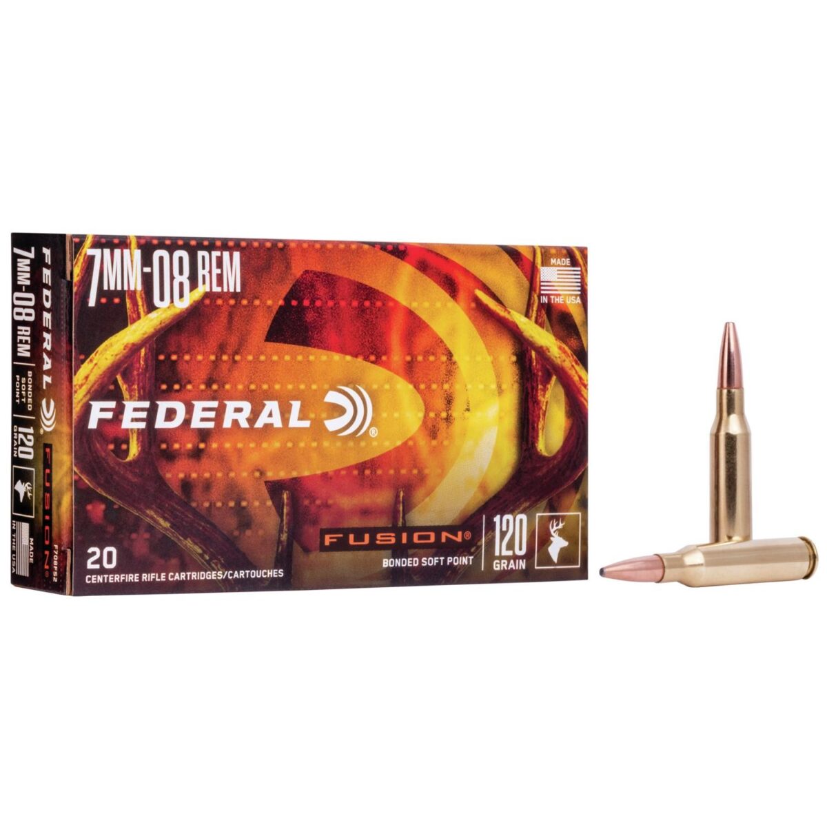 Faf708fs2_1. Jpg - federal fusion rifle ammunition 7mm-08 rem 120 gr btsp 3000 fps - 20/box - faf708fs2 1
