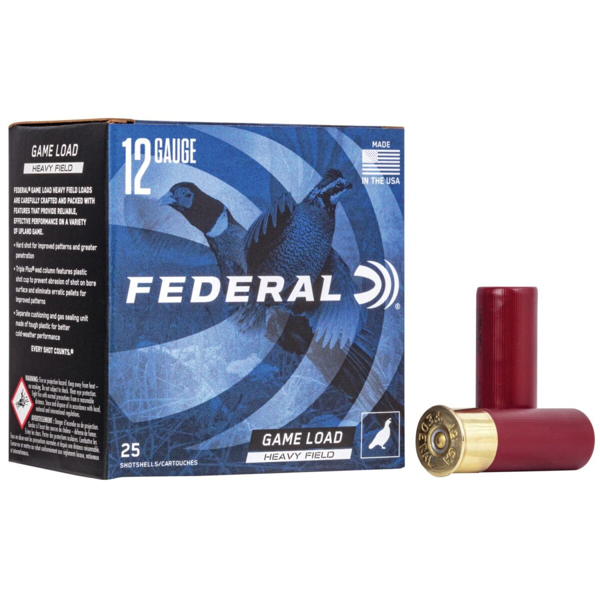 Fah1254. Jpg - federal game-shok heavy field 12ga 2-3/4" 3-1/4de 1-1/4oz 4 ammo 25rd - fah1254
