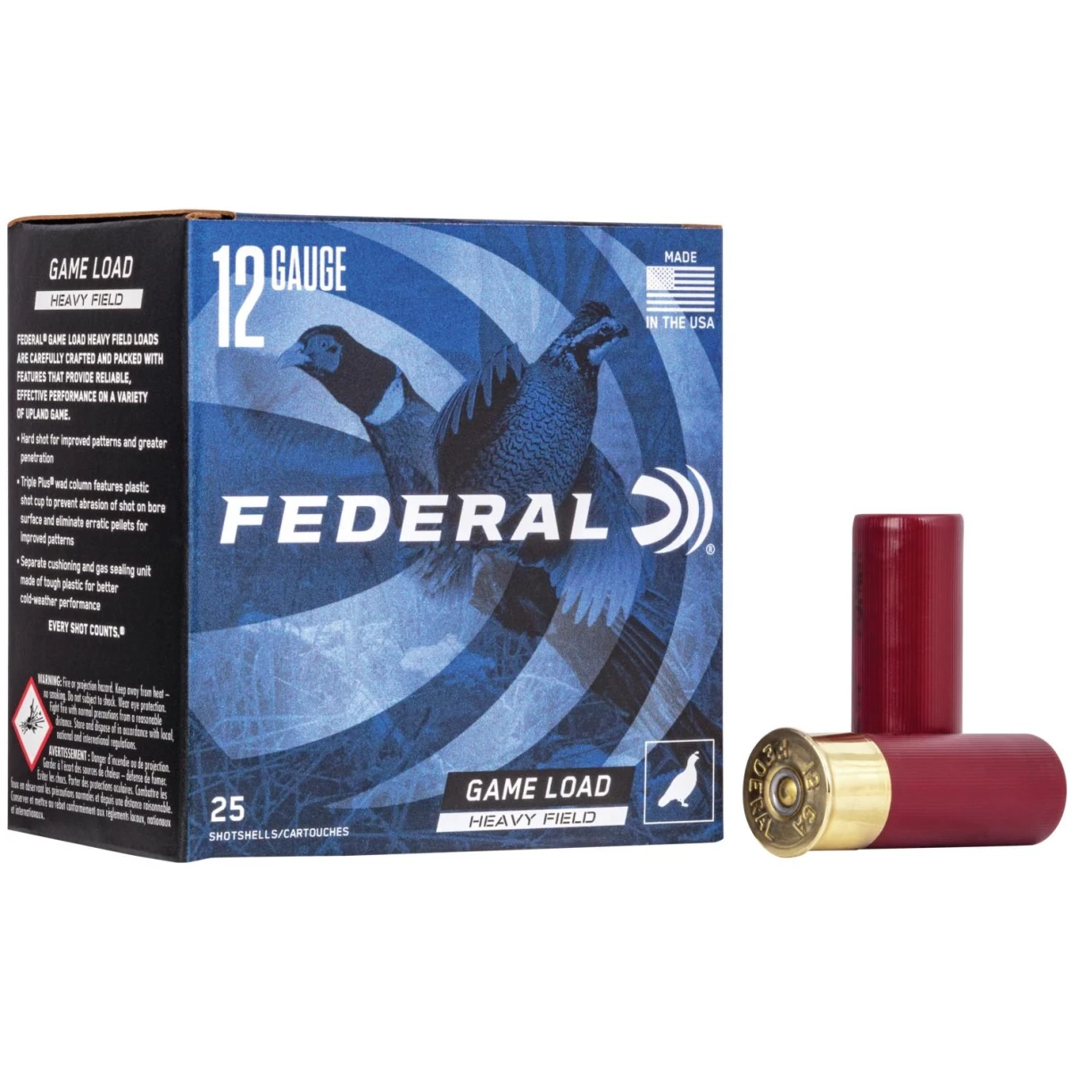 Fah1255_1. Jpg - federal game-shok upland game heavy field load 12 ga 2 3/4" max 1 1/4 oz #5 - 25/box - fah1255 1