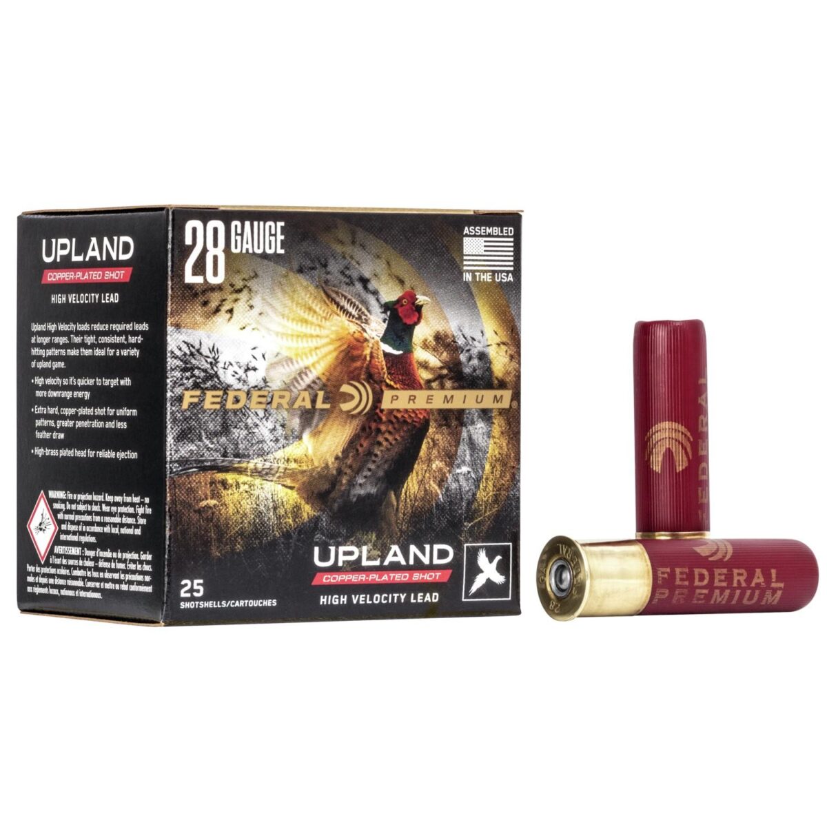 Federal premium wing-shok hi brass 28 ga 2 3/4" max 3/4 oz #7. 5  - 25/box - image 1