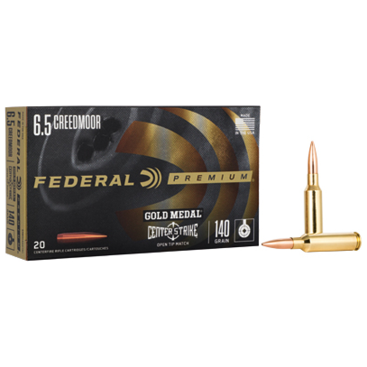 Fed gold mdl 6. 5crd 140gr otm 20/200 - image 1