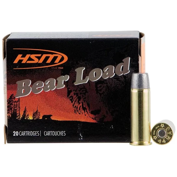 HSM Bear Load Hard Cast Handgun Ammunition 44 Rem Mag 305gr WFN 1260 fps 20/ct
