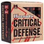 Hornady Critical Defense Handgun Ammo .380 ACP 90 gr FTX 1000 fps 25/ct