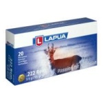 Lapua Rifle Ammuntion .222 Rem 55gr FMJ 2887 fps 20/ct