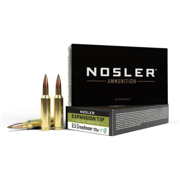 Nosler E-Tip Rifle Ammunition 6.5 Creedmoor 120 gr E-Tip  2850 fps 20/ct