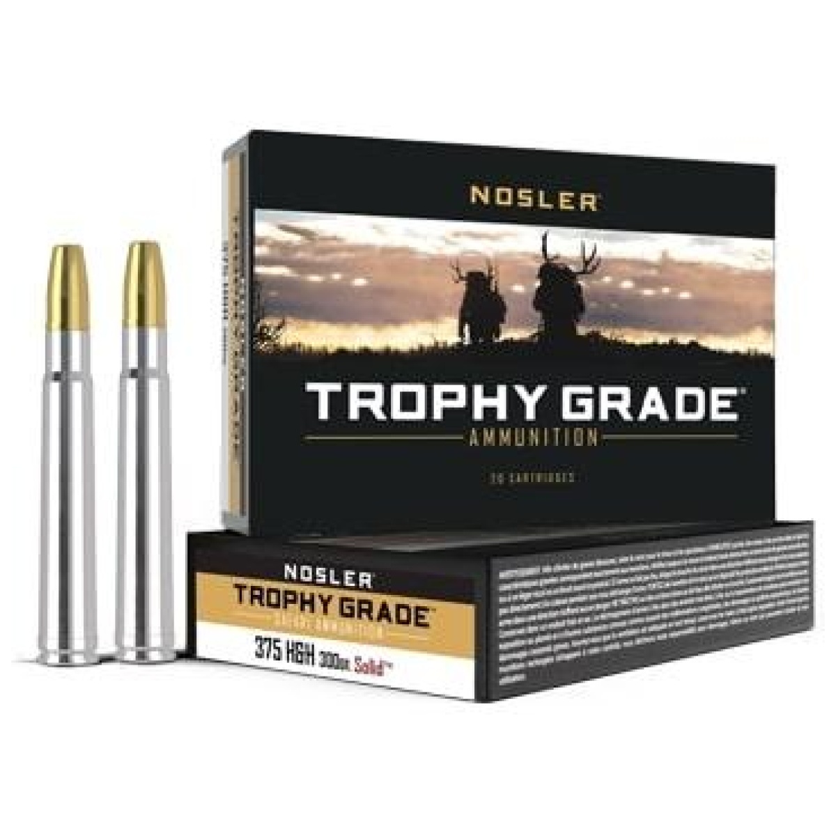 No40608-1. Jpg - nosler safari rifle ammunition. 375 h&h 300 gr sld 2450 fps - 20/box - no40608 1