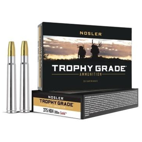 Nosler Safari Rifle Ammunition .375 H&H 300 gr SLD 2450 fps - 20/box