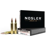 Nosler Match Grade Rifle Ammunition 28 NOS 168 gr HPBT 3075 fps 20/ct