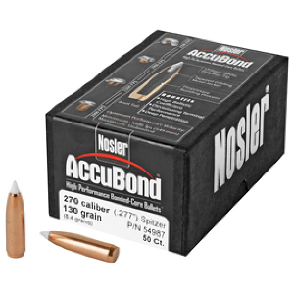 NOSLER 270 CAL 130GR ACCUBOND 50CT
