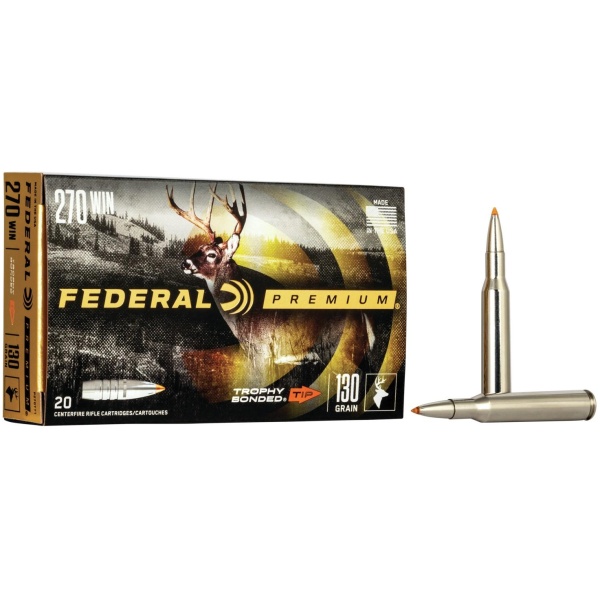 Federal Premium Vital-Shok Rifle Ammunition .270 Win 130 gr TBT 3060 fps - 20/box