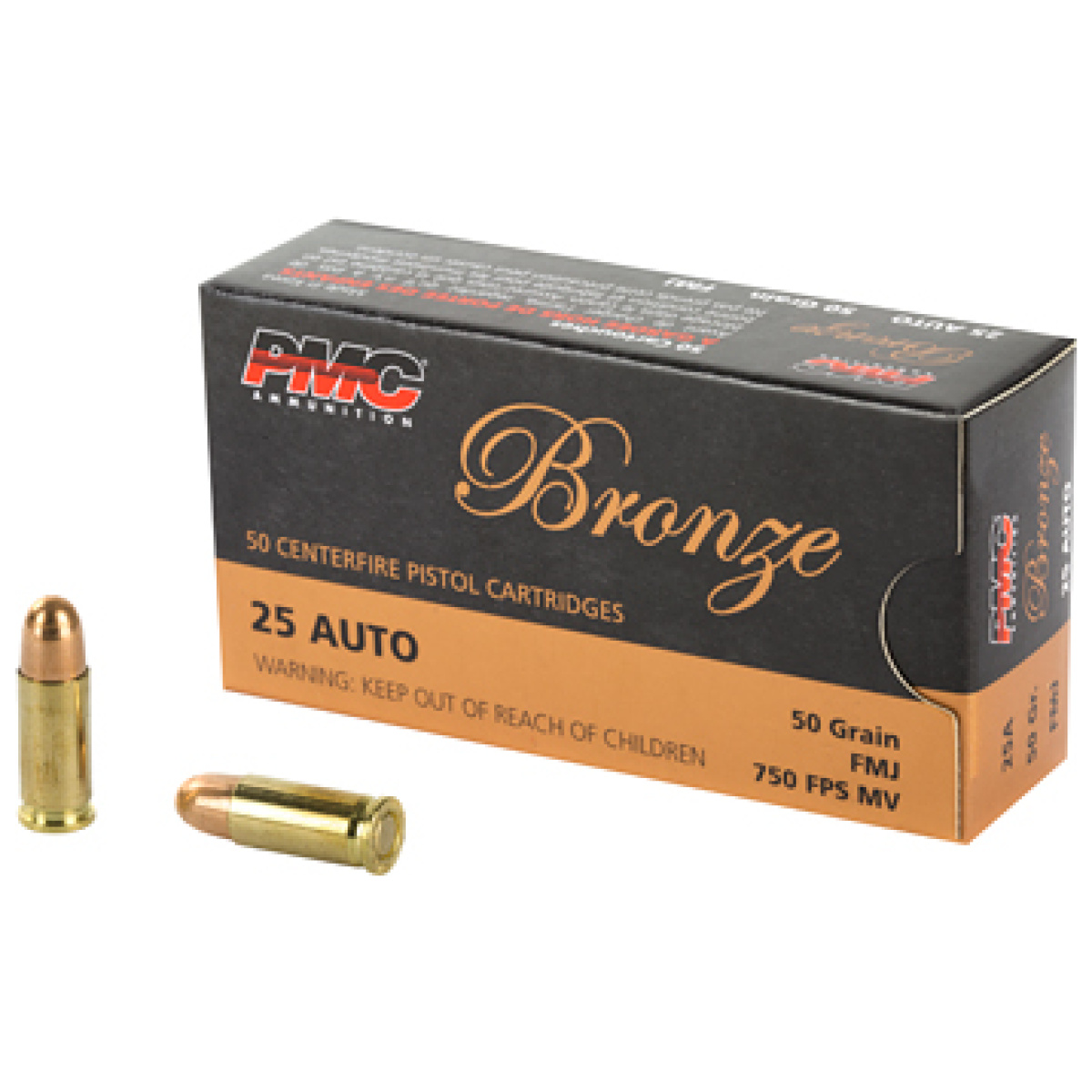 Pmc brnz 25acp 50gr fmj 50/1000 - image 1