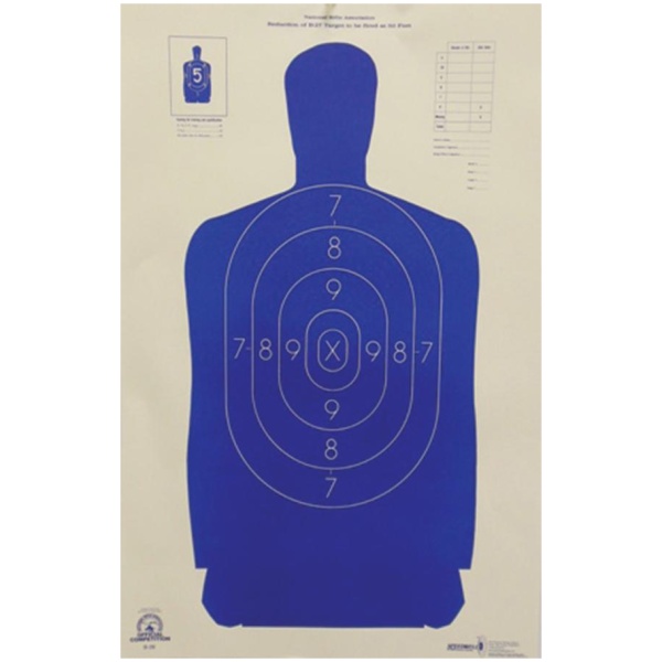 Speedwell Official NRA Police Qualification Silhouette Police Silhouette Reduced 50 ft. 14" X 21.5"