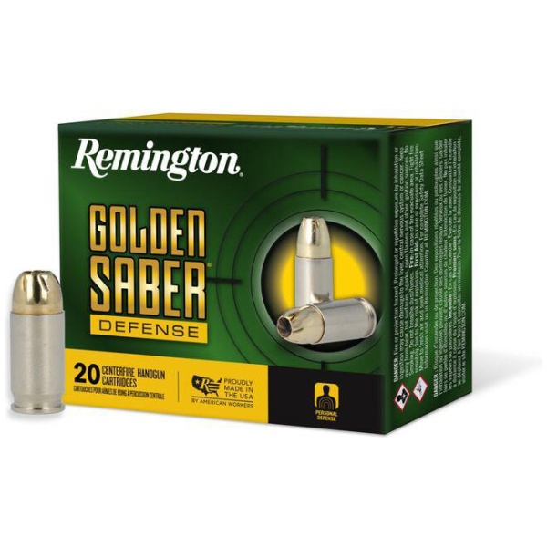 Remington Golden Saber Defense Ammunition .380 Auto 102gr BJHP 815 fps 20/ct