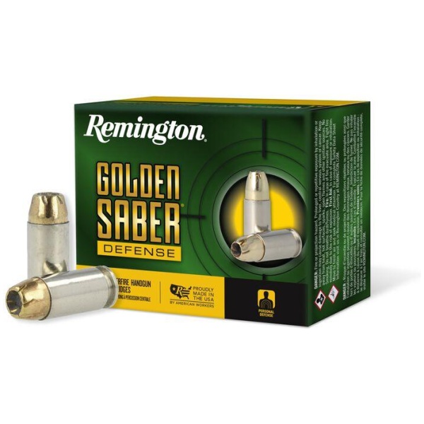 Remington Golden Saber Defense Ammunition .40 S&W 165gr BJHP 1150 fps 20/ct