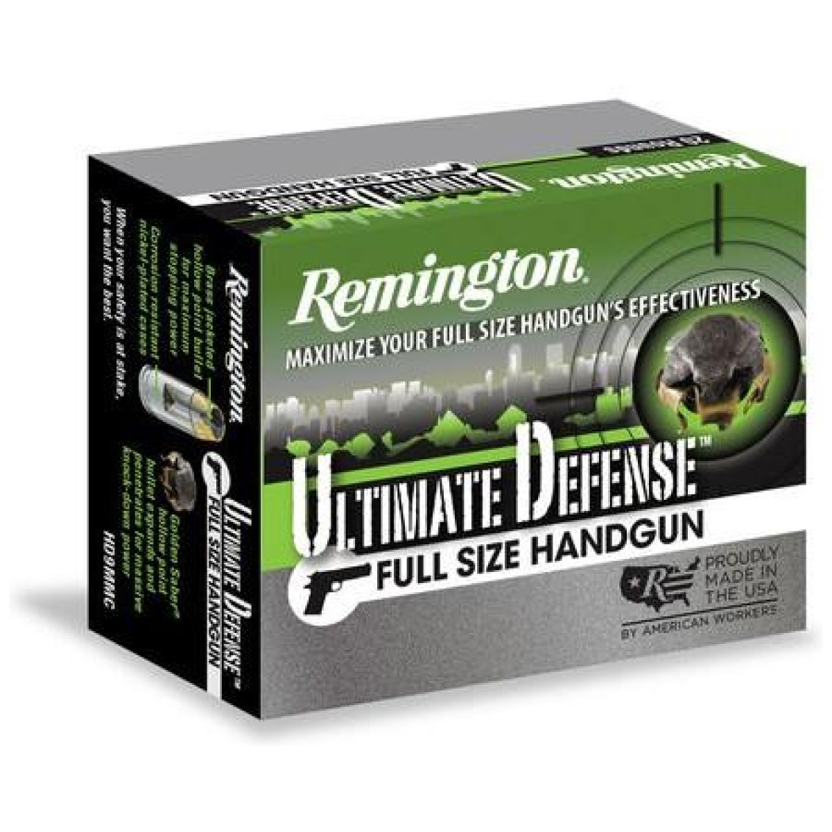 Remington ultimate defense full sized handgun ammunition. 40 s&w 165 gr. Jhp 1150 fps 20/ct - image 1