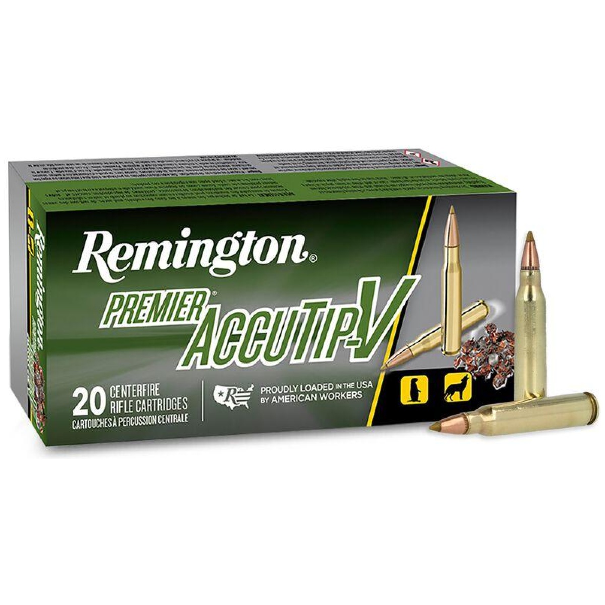 Rt29192-1. Jpg - remington premier accutip varmint rifle ammunition. 223 rem 55 gr atv 3240 fps 20/ct - rt29192 1