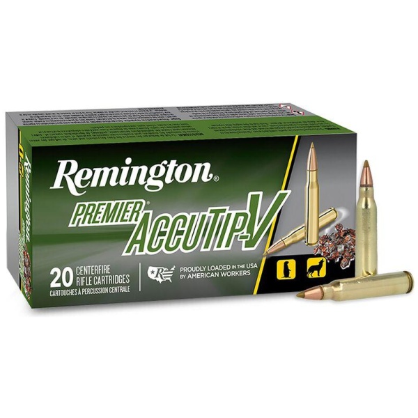 Remington Premier AccuTip Varmint Rifle Ammunition .223 Rem 55 gr ATV 3240 fps 20/ct