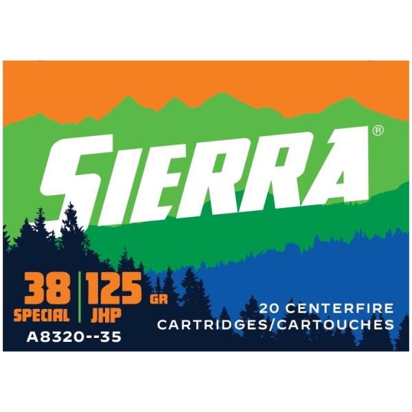 Sierra Sports Master Handgun Ammunition .38 Spl 125gr JHP 20/ct