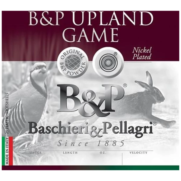 B&P Upland Game Shotshells- 12 ga 2-3/4 In 1-1/4 oz #4 1400 fps 25/ct