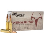 Sig Sauer Venari SP Rifle Ammunition 6.5 Creedmoor 129gr SP 2820 fps 20/ct
