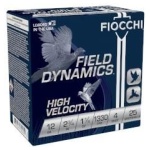 Fiocchi High Velocity Shotshells 12ga 2-3/4" 1 -1/4oz 1330 fps #4 25/ct