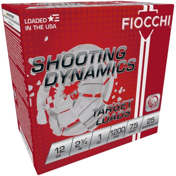Fiocchi Exacta Heavy Shooting Dynamics Shotshells 12ga 2-3/4 in 1 oz 1200 fps #7.5 25/ct