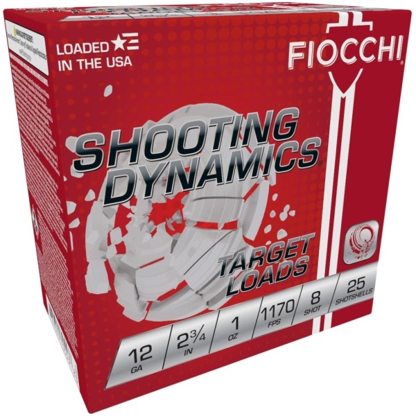 Fiocchi Exacta Light Shooting Dynamics Shotshells 12 ga 2-3/4 in 1oz 1170 fps #8 25/ct