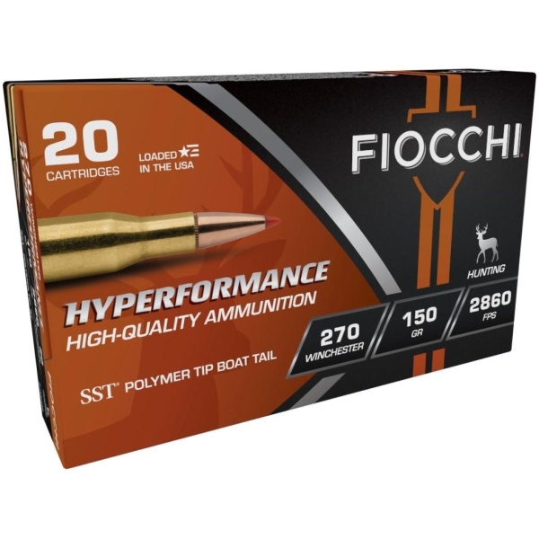 Fiocchi Hyperformance Hunt Rifle Ammunition .270 Win 150 gr SST 2860 fps 20/ct
