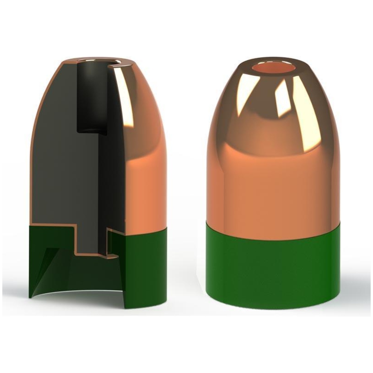 Xsac1595x. Jpg - powerbelt copper-plated muzzleloader bullets. 50 cal 295 gr chp 50/ct - xsac1595x