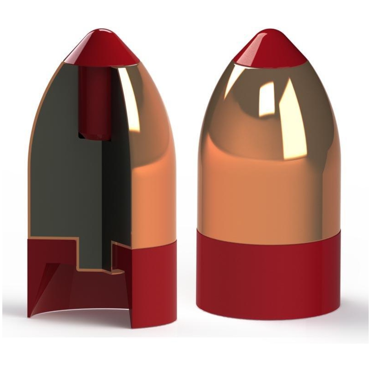 Xsac1597at. Jpg - powerbelt aerotip copper-plated muzzleloader bullets. 54 cal 348 gr aero chp 15/ct - xsac1597at