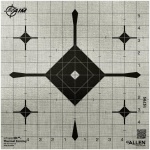 Allen EZ Aim Thermal ID Grid Bullseye Paper Target 12" x 12" - Gray