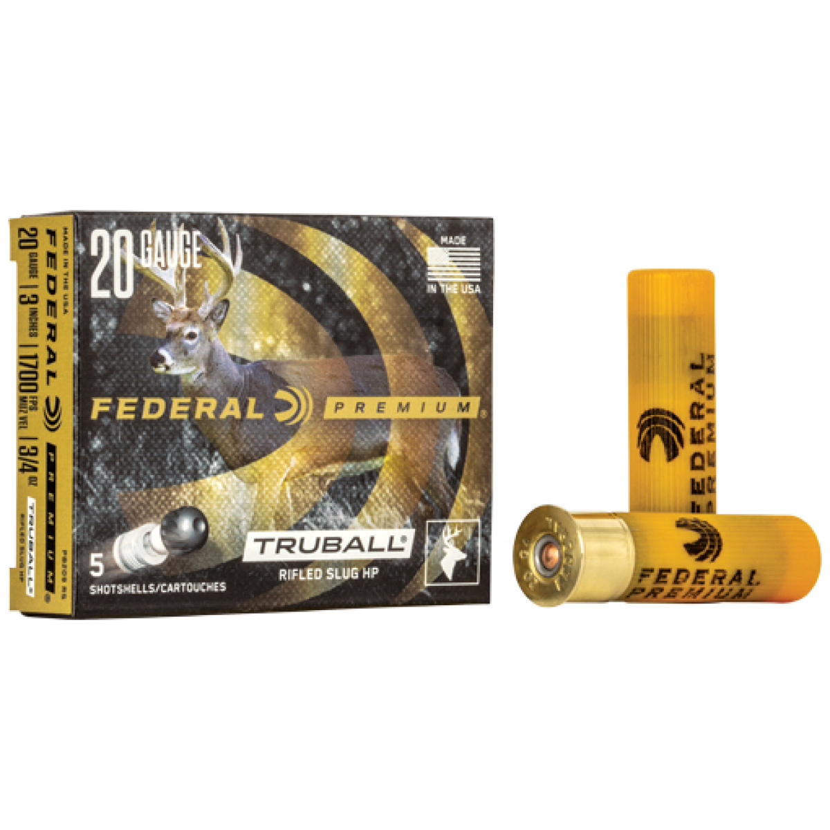 Federal truball slug 20ga 3" - image 1
