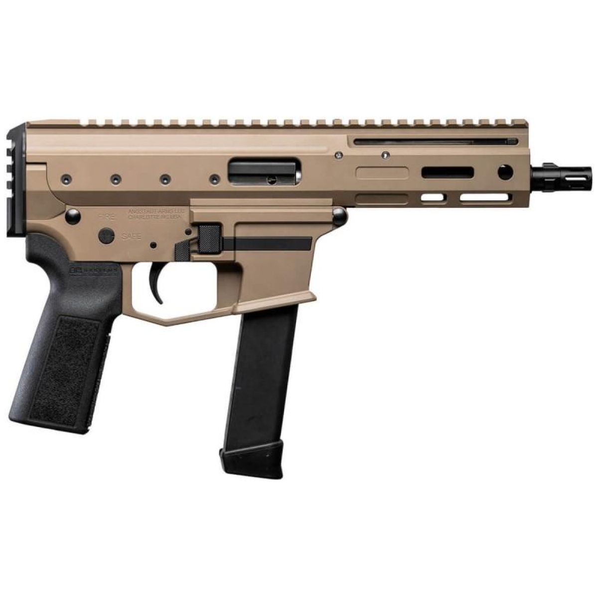 Angstadt arms mdp-9 gen 2 handgun 9mm luger 17rd magazines (2) 5. 85" 1/2x28 threaded barrel fde - image 1