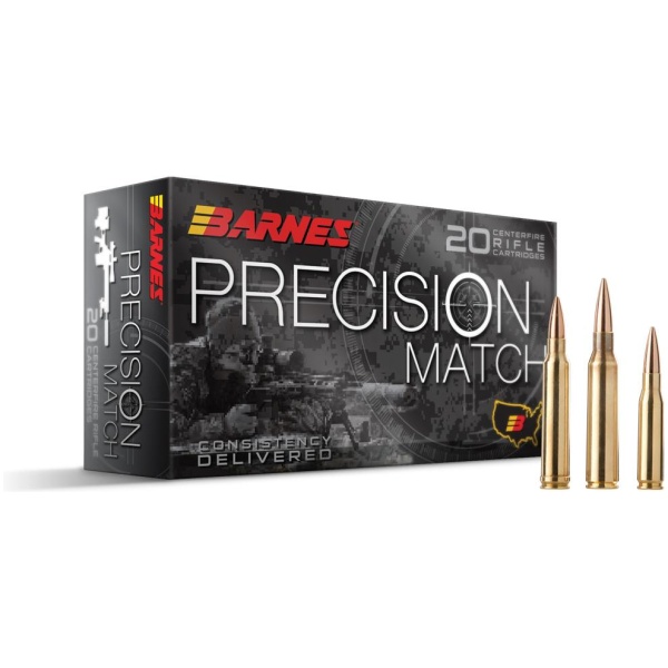 Barnes Precision Match Rifle Ammunition 6.5 Grendel 120gr OTM BT 2590 fps 20/ct