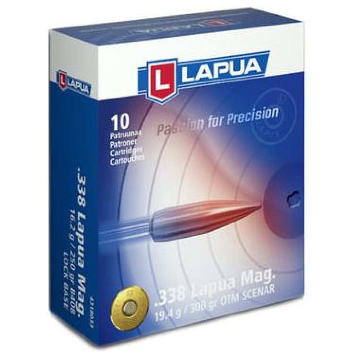 Lapua rifle ammunition. 338 lapua mag 300 gr hpbt 2723 fps 10/ct - image 1