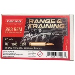 Norma Range & Training Rifle Ammunition .223 Rem 62gr FMJ 3140 fps 20/ct