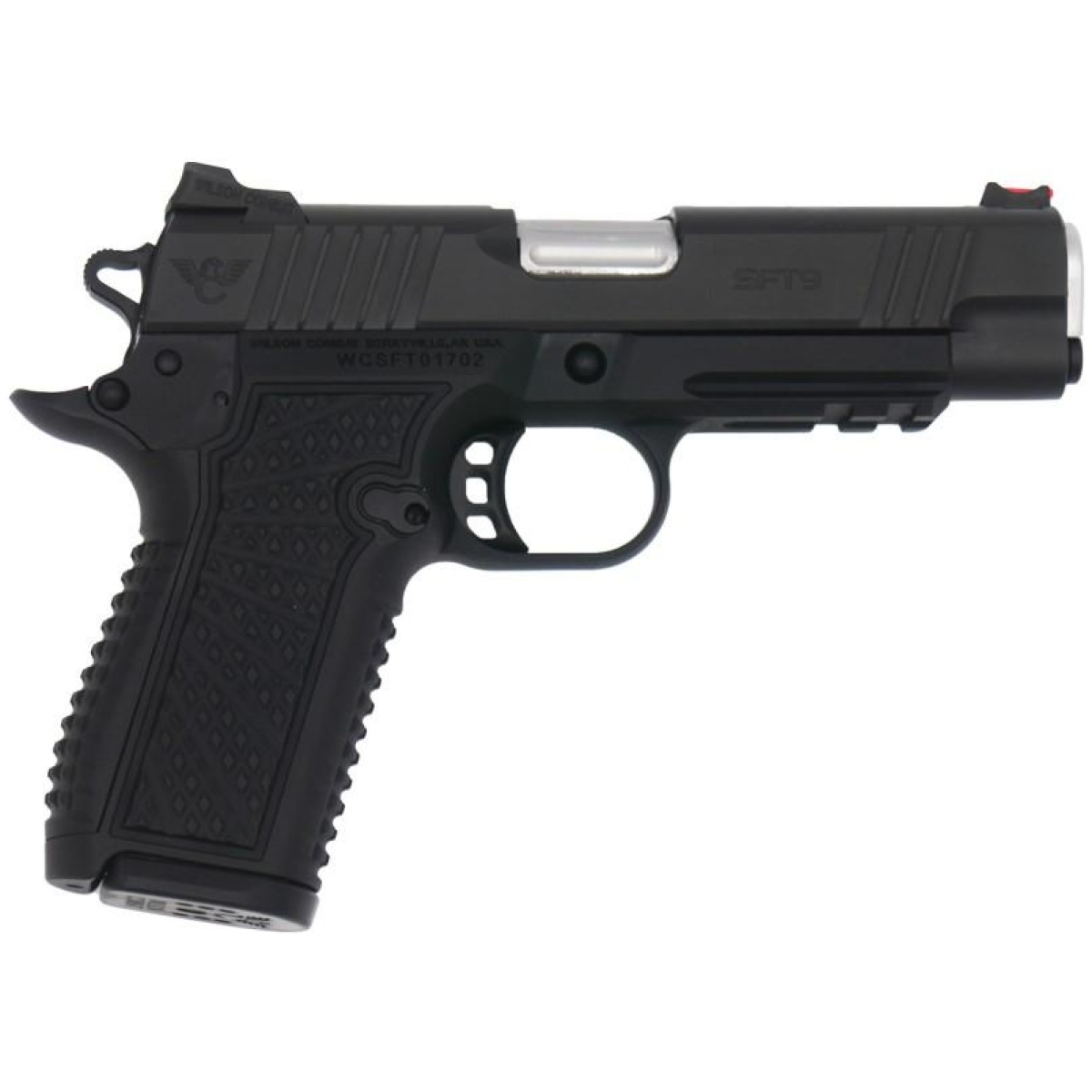 Wcsft9cmr42-1. Jpg - wilson combat sft9 compact handgun 9mm luger 15rd magazines (2) 4. 25" barrel black lightrail frame - wcsft9cmr42 1