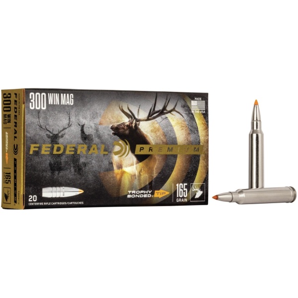 Federal Premium Vital-Shok Rifle Ammunition .300 Win Mag 165 gr TBT 3050 fps - 20/box