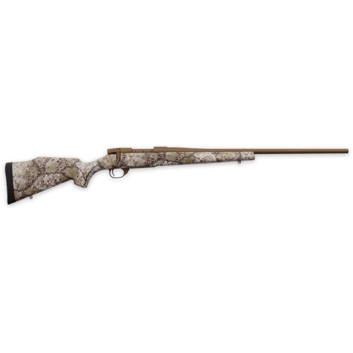Weatherby vanguard badlands rifle. 270 win 5rd capacity 24" burnt bronze threaded barrel approach camo stock - image 1