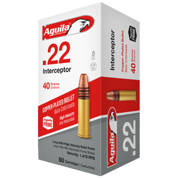 AGUILA INTERCEPTOR 22LR 40GR - LEAD-RN 1000RD CASE LOT