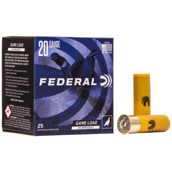 FEDERAL GAME LOAD 20GA 2.75" - 1OZ #6 25RD 10BX/CS