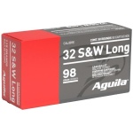 Aguila Handgun Ammuntion .32 S&W Long 98 gr FMJ 705 fps 50/ct
