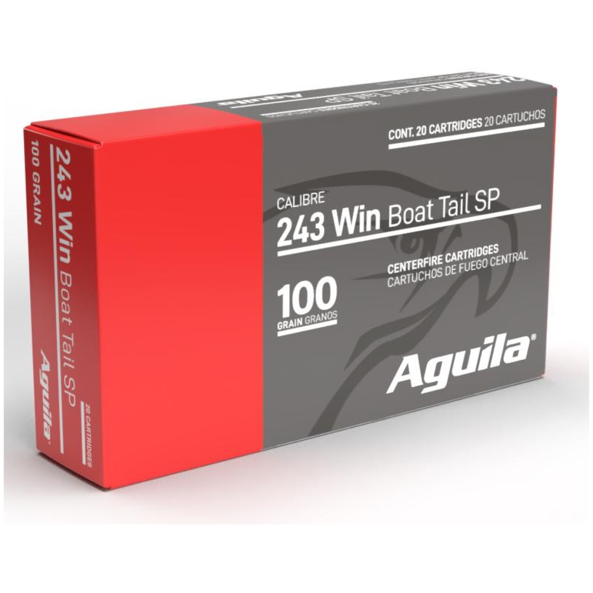 Aguila rifle ammunition 243 win 60gr sp 2960 fps 20/ct - image 1