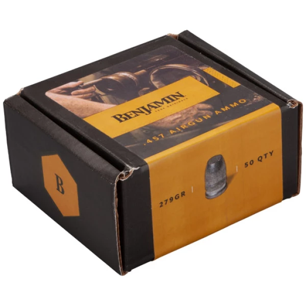 BENJAMIN .457 CALIBER PELLETS - 279 GRAIN FLAT NOSE 50 PACK