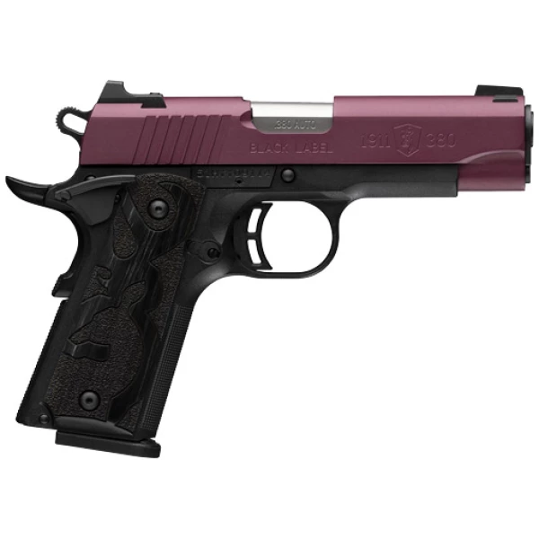 BROWNING 1911-380 BLACK LABEL - 380ACP 3.58"CMP 8RD BLK CHRY