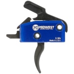 Midwest Industries Drop In Trigger for AR-15 Curved 3.5lb with Anti Walk Pins Black