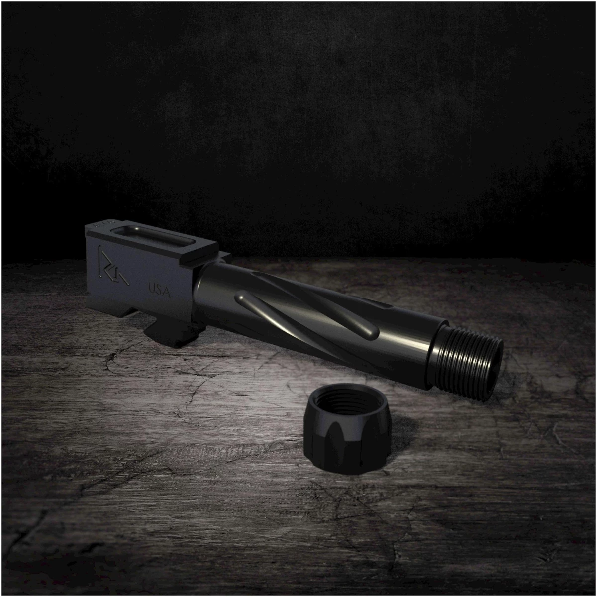 Qlra20g602a. Jpg - rival arms barrel for glock model 26 gen3/4 twist threaded black - qlra20g602a