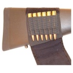 Grovtec Buttstock Cartridge Shell Holder Rifle with Flap Brown